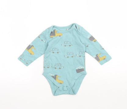 Marks and Spencer Baby Blue   Babygrow One-Piece Size 6-9 Months  - Cars Car
