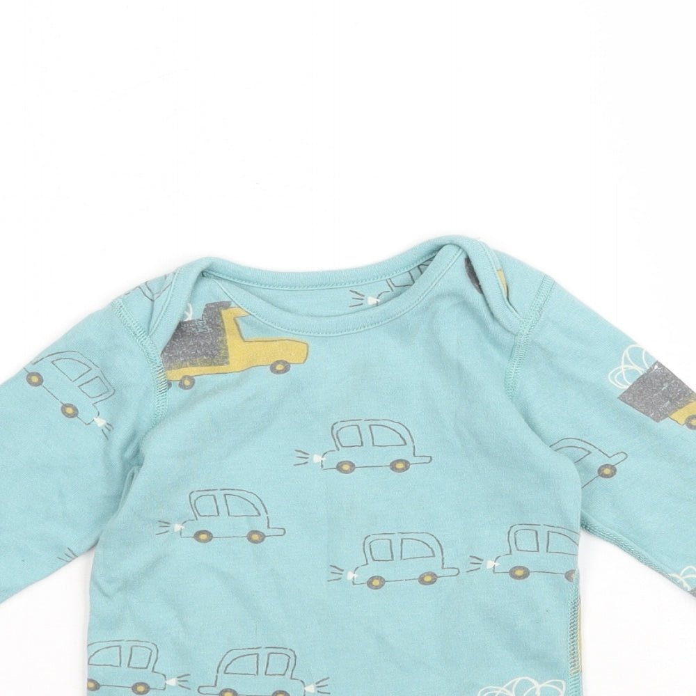 Marks and Spencer Baby Blue   Babygrow One-Piece Size 6-9 Months  - Cars Car