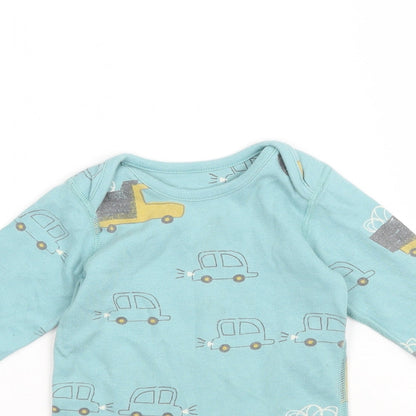 Marks and Spencer Baby Blue   Babygrow One-Piece Size 6-9 Months  - Cars Car