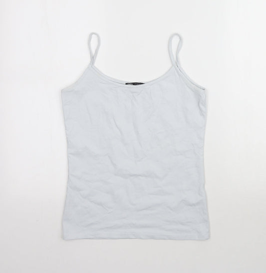 Womens UK Size M Zara Blue Camisole T-Shirt