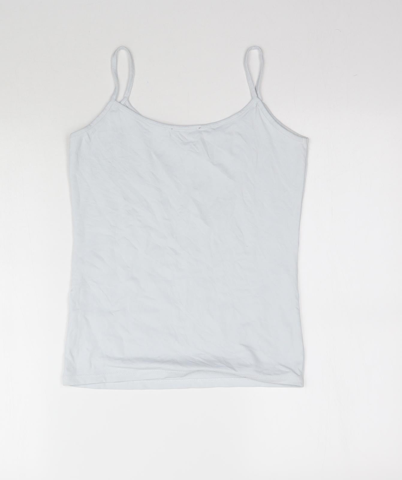Womens UK Size M Zara Blue Camisole T-Shirt