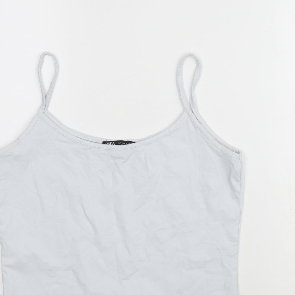 Womens UK Size M Zara Blue Camisole T-Shirt