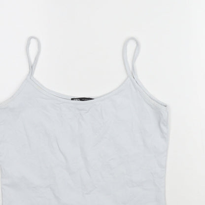 Womens UK Size M Zara Blue Camisole T-Shirt