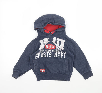 Rebel Boys Blue   Pullover Hoodie Size 3-4 Years