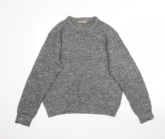 Avenue Mens Grey  Knit Pullover Jumper Size M