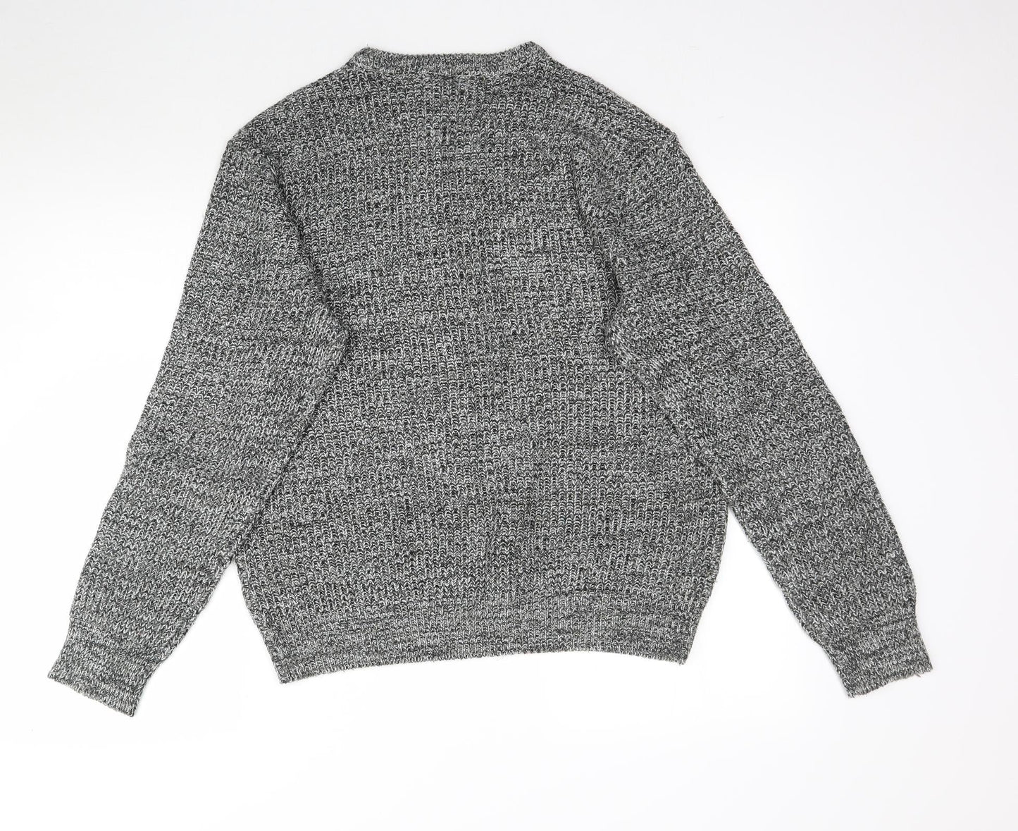 Avenue Mens Grey  Knit Pullover Jumper Size M