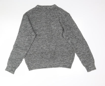 Avenue Mens Grey  Knit Pullover Jumper Size M