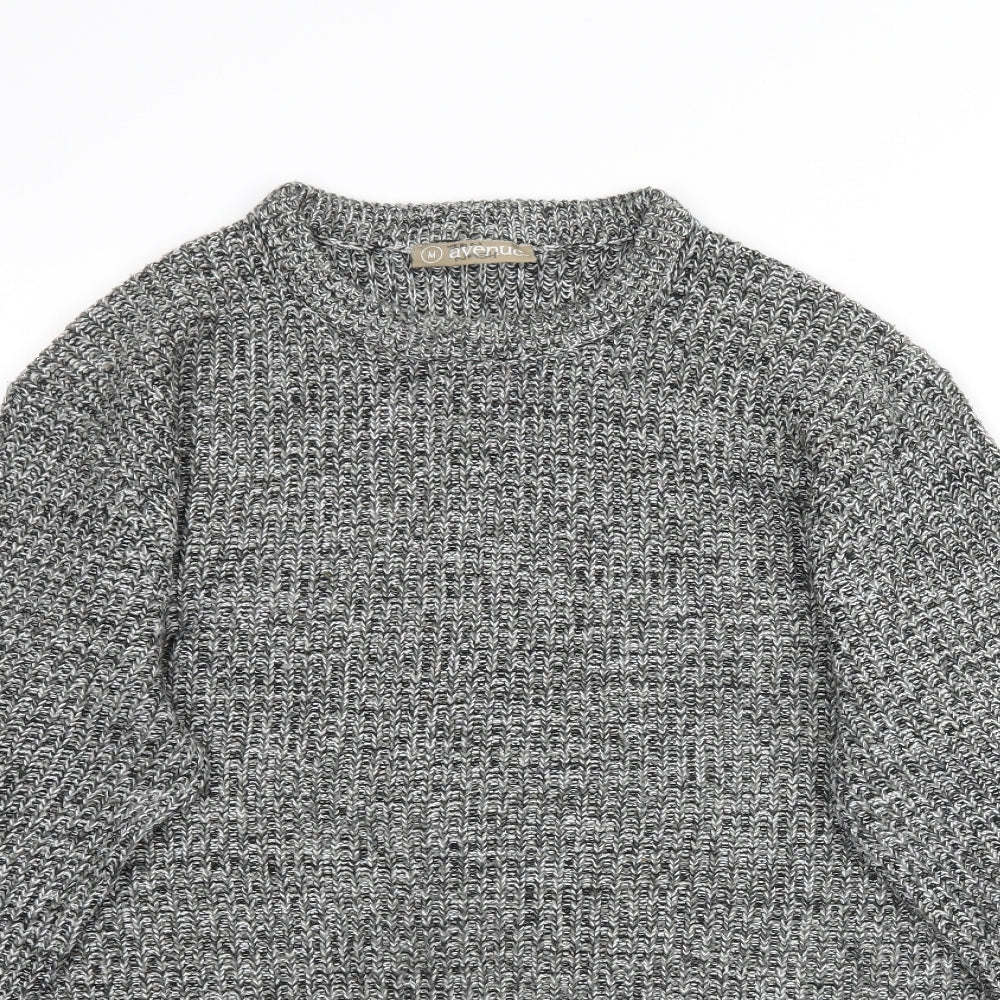 Avenue Mens Grey  Knit Pullover Jumper Size M