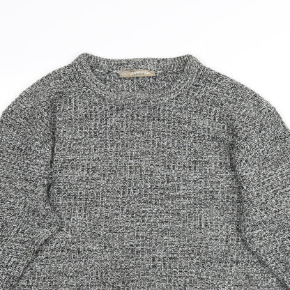 Avenue Mens Grey  Knit Pullover Jumper Size M