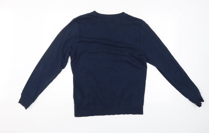 Mens UK Size S Divided Blue Pullover Sweatshirt