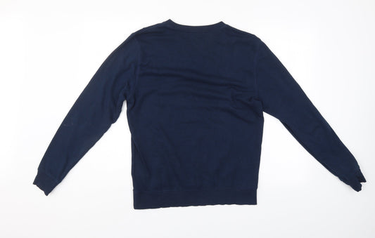 Mens UK Size S Divided Blue Pullover Sweatshirt