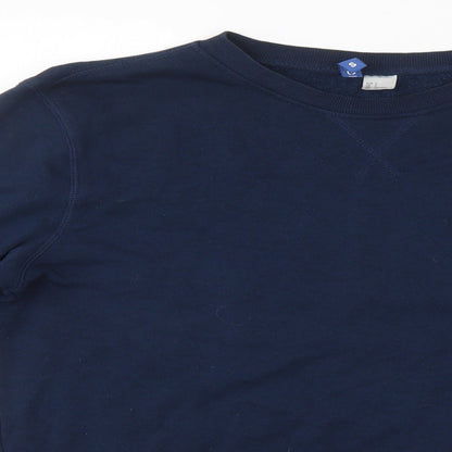 Mens UK Size S Divided Blue Pullover Sweatshirt