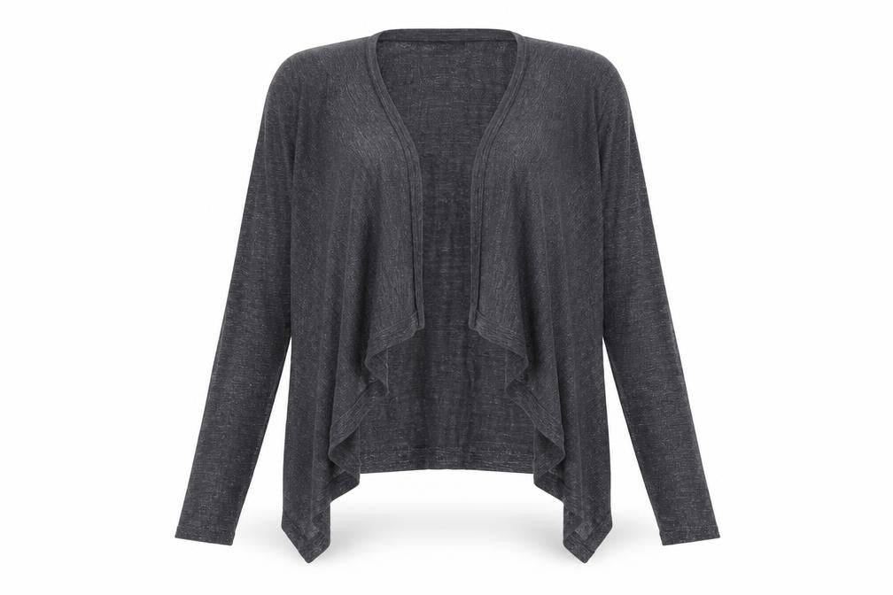 Womens UK Size M Papaya Grey Shrug Jumper