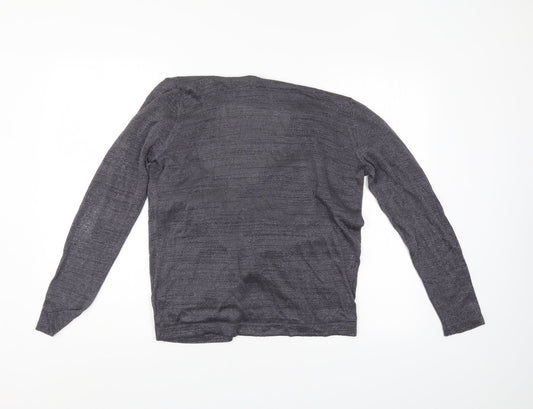 Womens UK Size M Papaya Grey Shrug Jumper