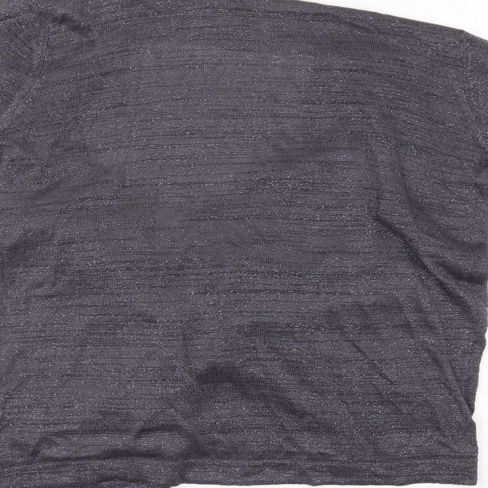 Womens UK Size M Papaya Grey Shrug Jumper