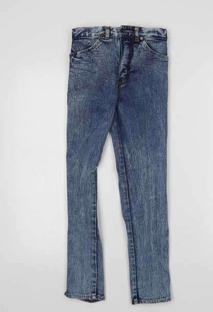 Womens UK Size 23 in Preworn Regular Fit Straight Blue Jeans