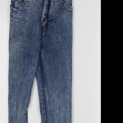 Womens UK Size 23 in Preworn Regular Fit Straight Blue Jeans