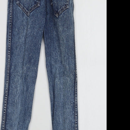 Womens UK Size 23 in Preworn Regular Fit Straight Blue Jeans