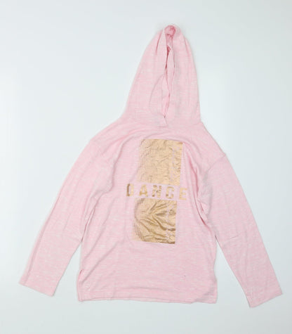 TU Girls Pink   Pullover Hoodie Size 9 Years