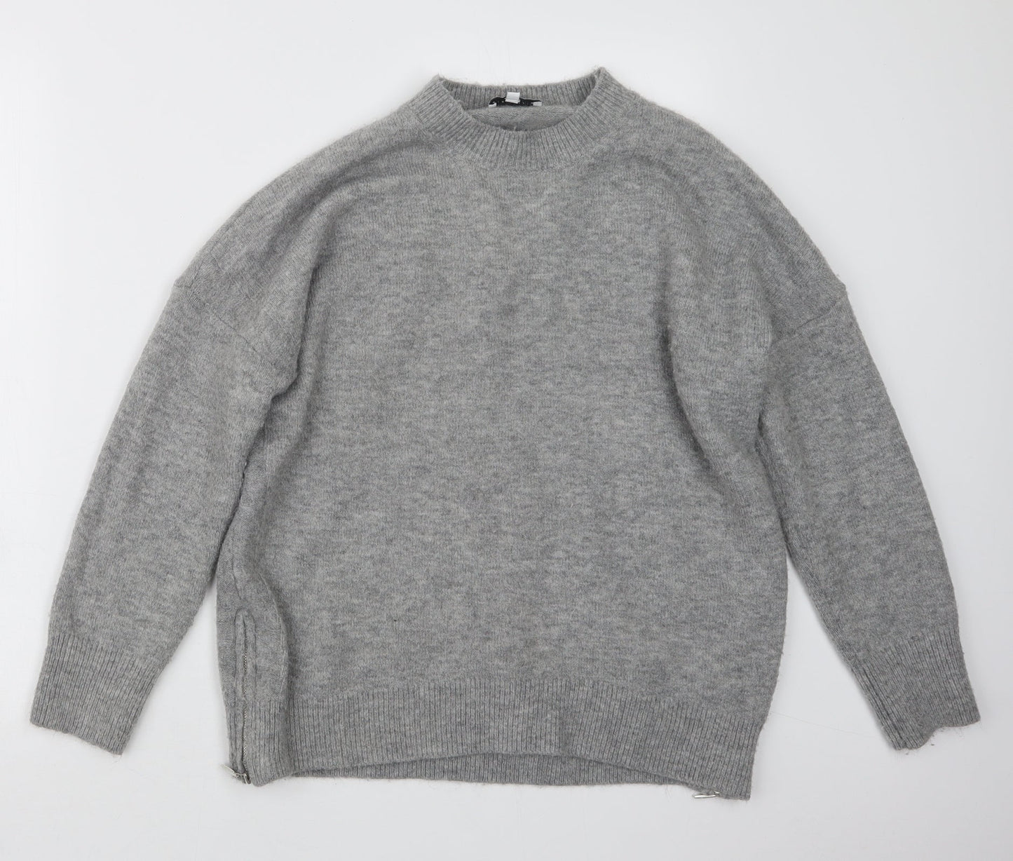 Womens UK Size S Warehouse Grey Pullover Jumper