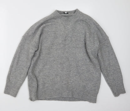 Womens UK Size S Warehouse Grey Pullover Jumper
