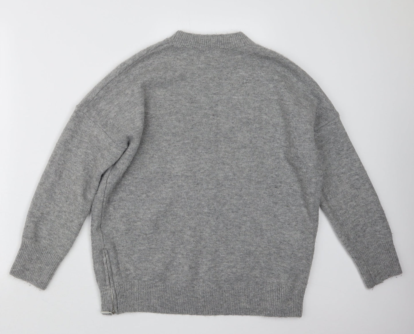Womens UK Size S Warehouse Grey Pullover Jumper