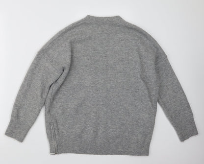 Womens UK Size S Warehouse Grey Pullover Jumper