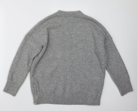 Womens UK Size S Warehouse Grey Pullover Jumper