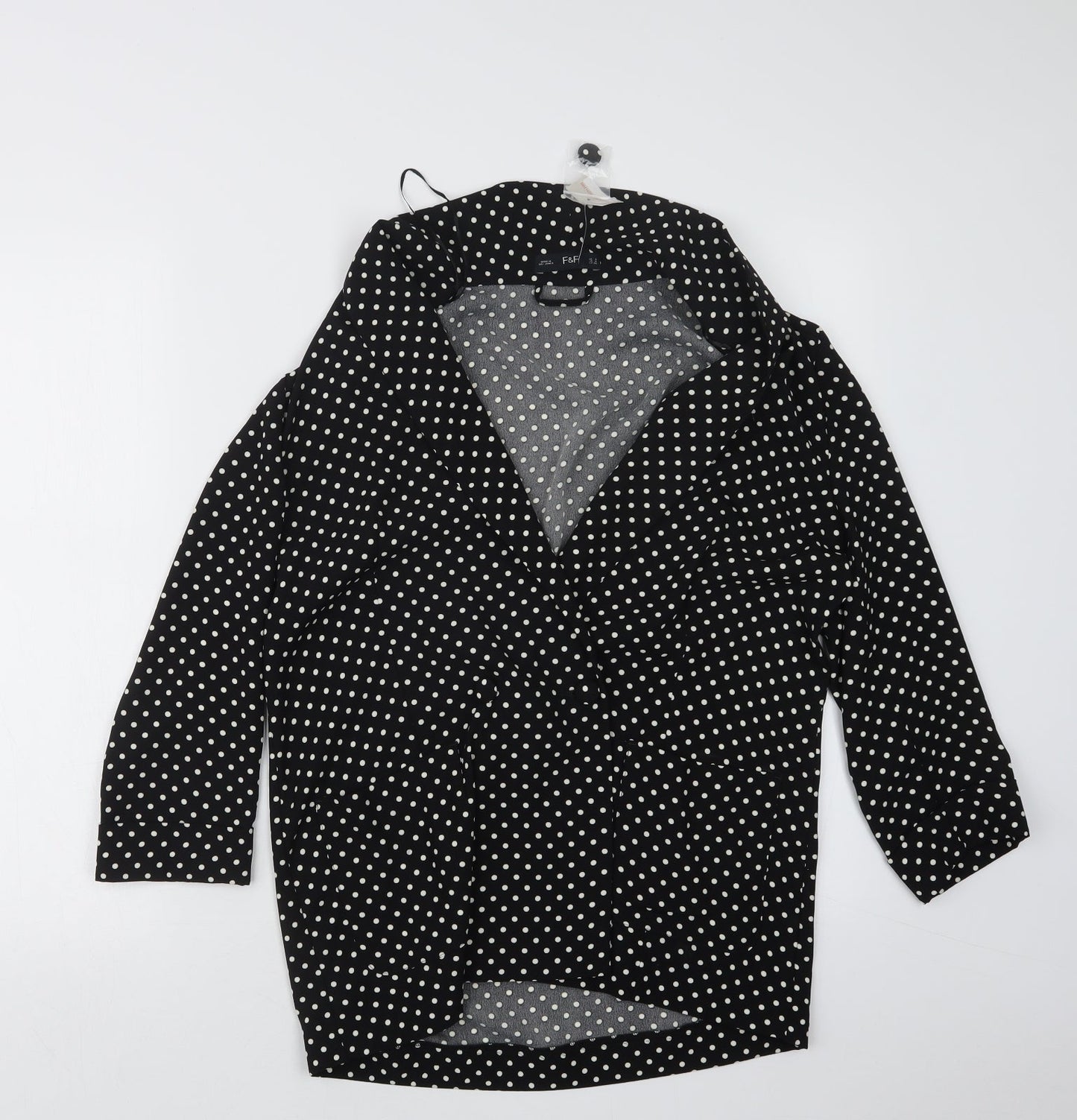 F&F Womens Black Polka Dot  Jacket  Size 8