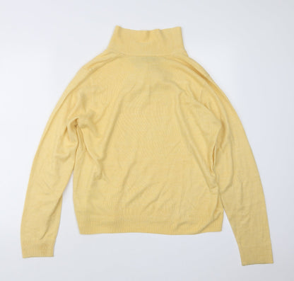 EWM Womens Yellow  Knit Pullover Jumper Size 14