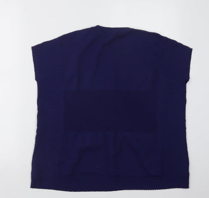 Womens UK Size S Vida Vi Blue Pullover Jumper