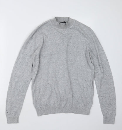 New Look Mens Grey  Knit Pullover Jumper Size S