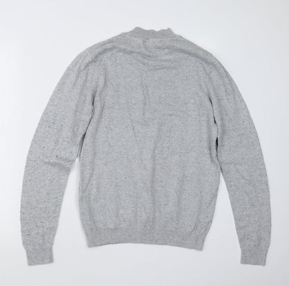 New Look Mens Grey  Knit Pullover Jumper Size S