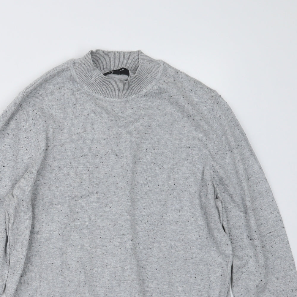 New Look Mens Grey  Knit Pullover Jumper Size S