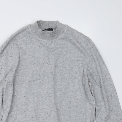 New Look Mens Grey  Knit Pullover Jumper Size S