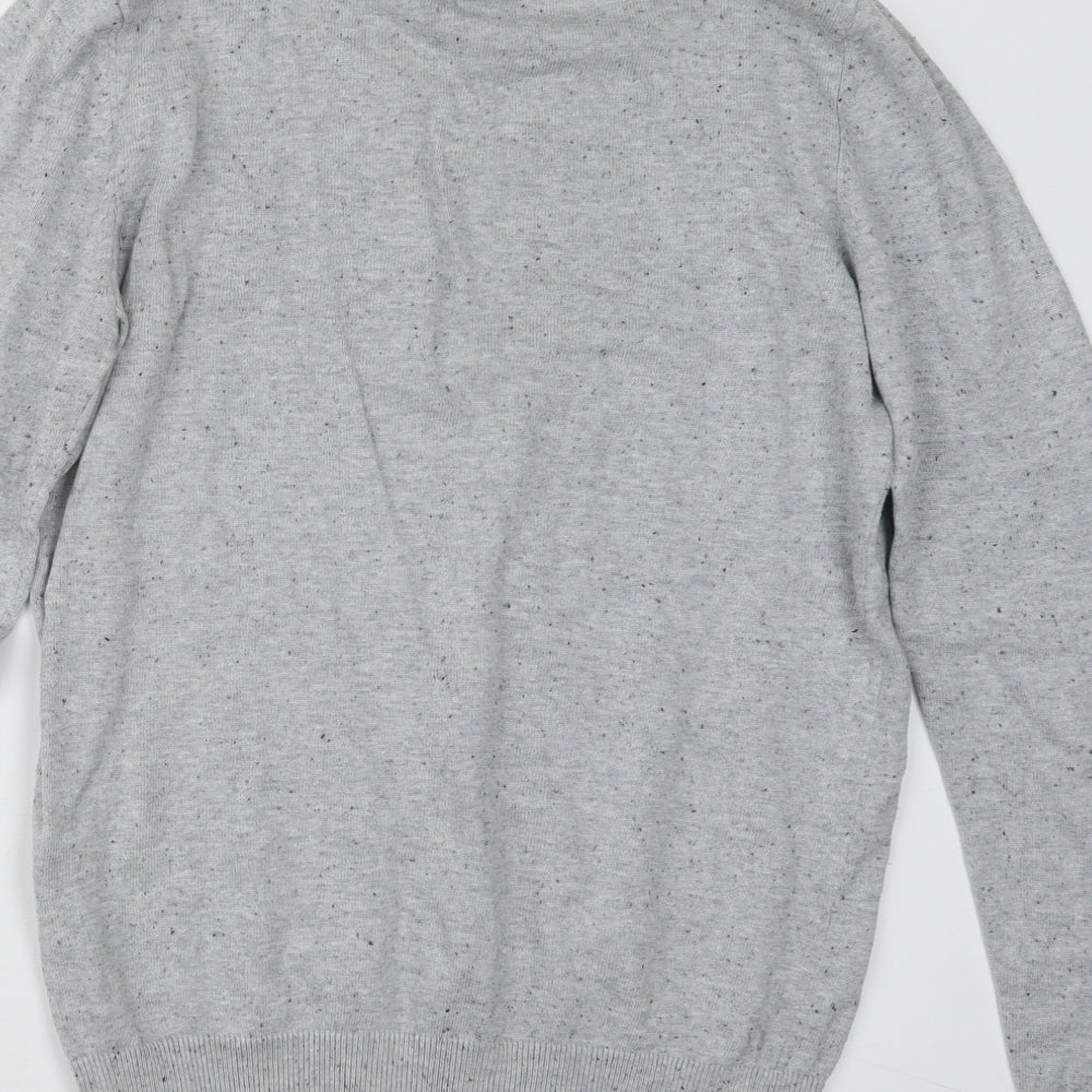 New Look Mens Grey  Knit Pullover Jumper Size S