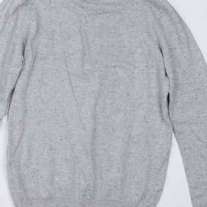New Look Mens Grey  Knit Pullover Jumper Size S