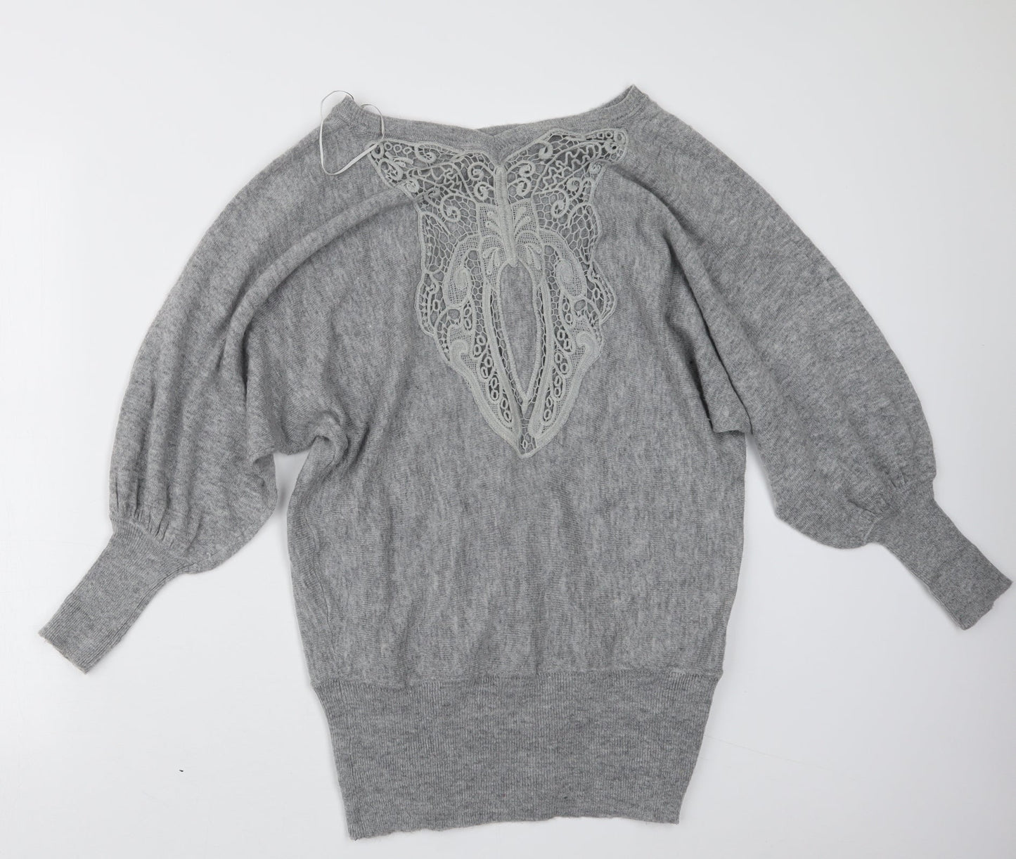 Womens UK Size M Voulez-Vous Grey Pullover Jumper