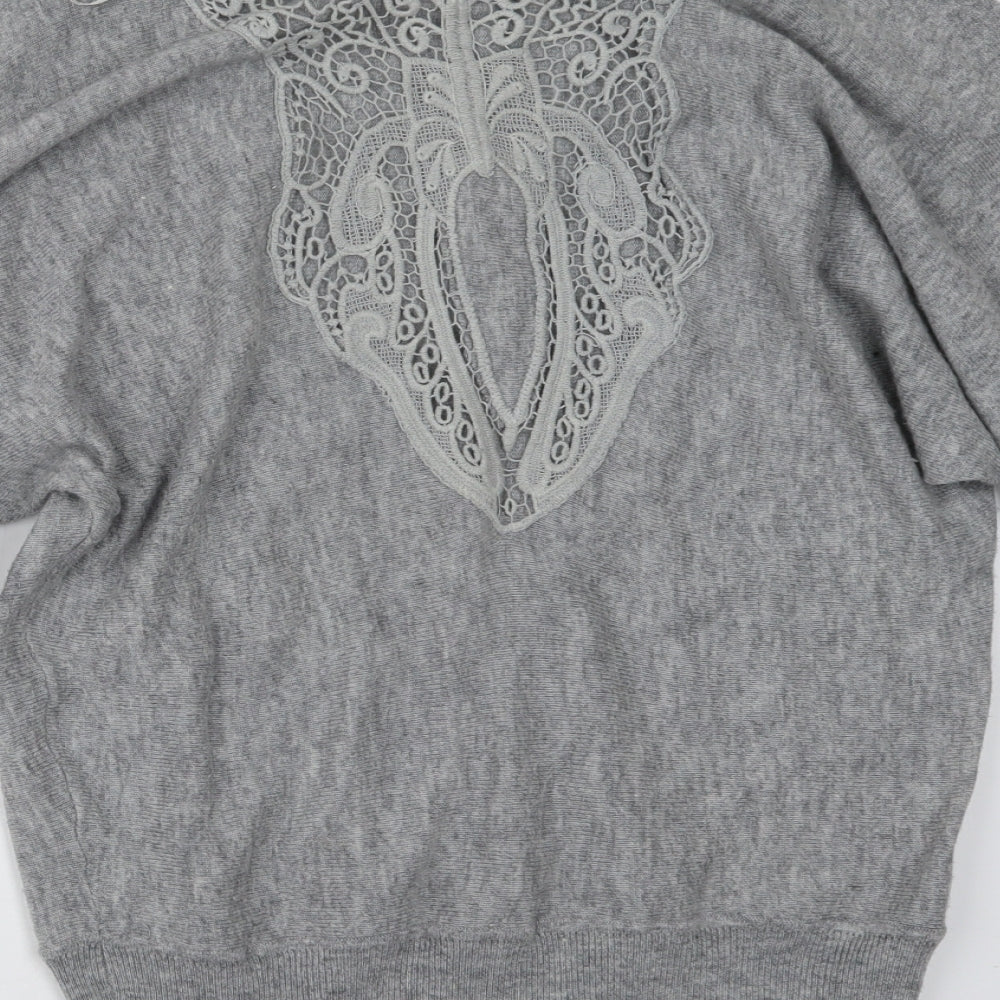 Womens UK Size M Voulez-Vous Grey Pullover Jumper