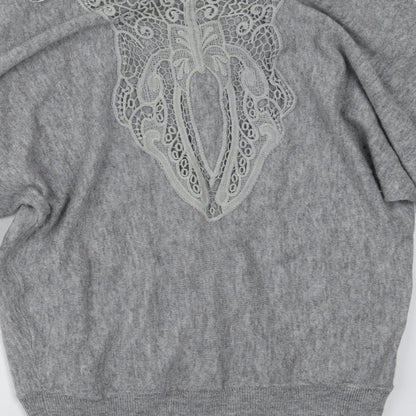 Womens UK Size M Voulez-Vous Grey Pullover Jumper