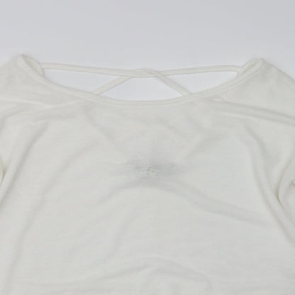 Womens UK Size 10 NEXT White Pullover Jumper