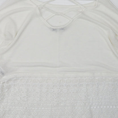Womens UK Size 10 NEXT White Pullover Jumper