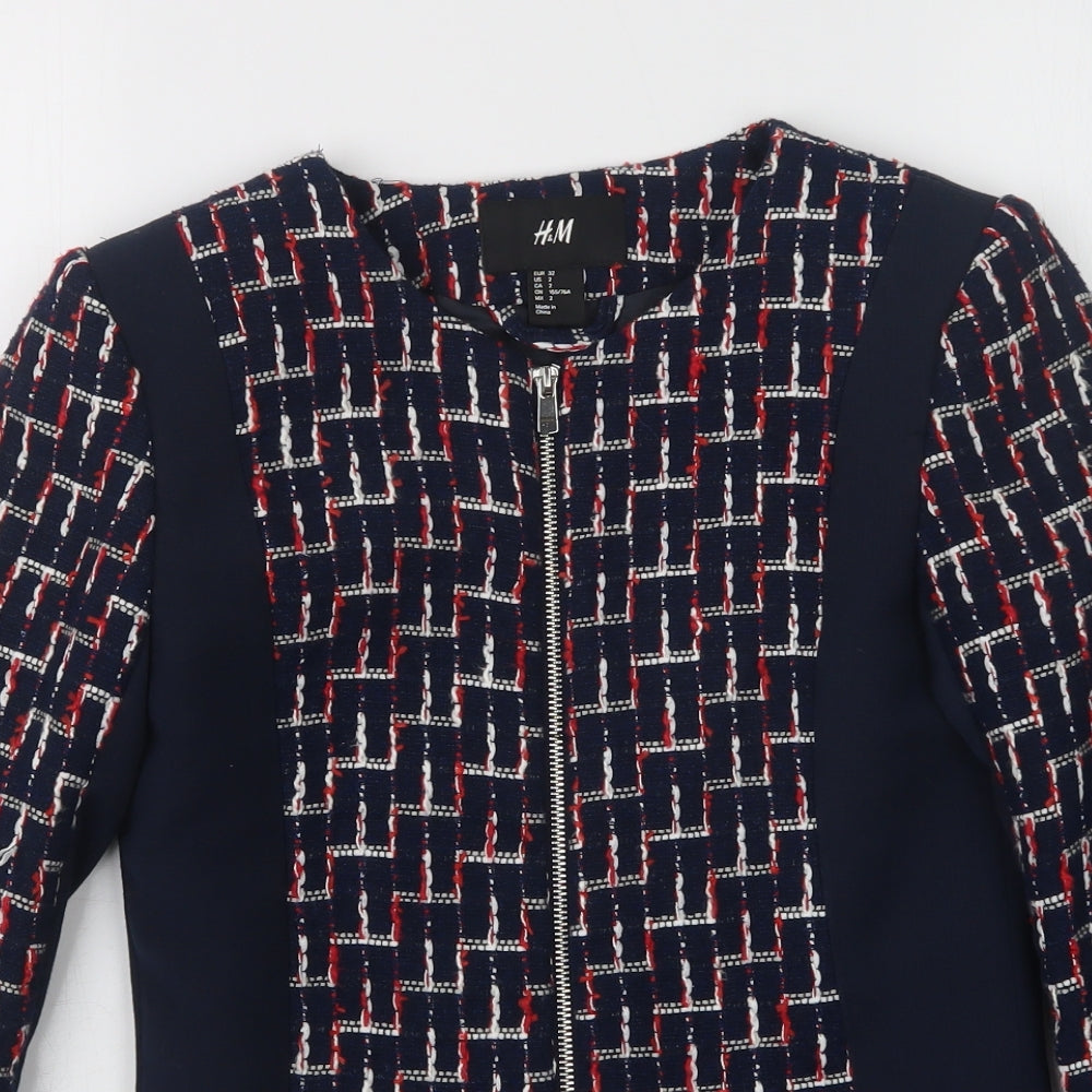 Womens UK Size 4 H&M Blue Jacket