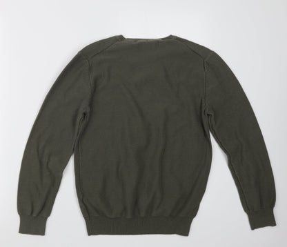 Primark Mens Green  Knit Pullover Jumper Size S