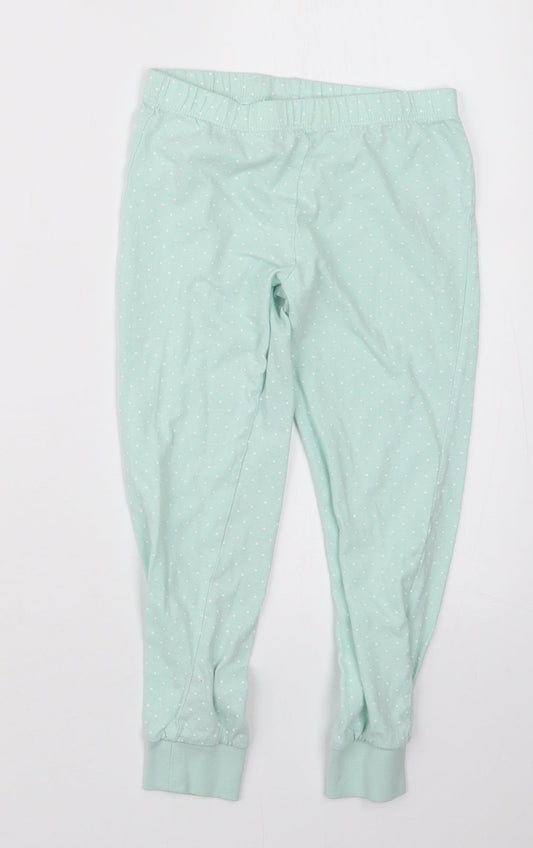 F&F Girls Green Polka Dot  Carrot Trousers Size 6-7 Years
