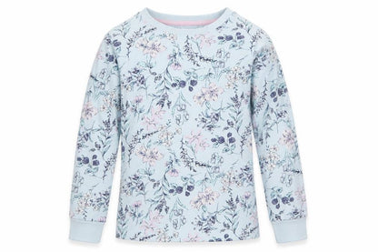 F&F Girls Blue Floral  Top Pyjama Top Size 6-7 Years