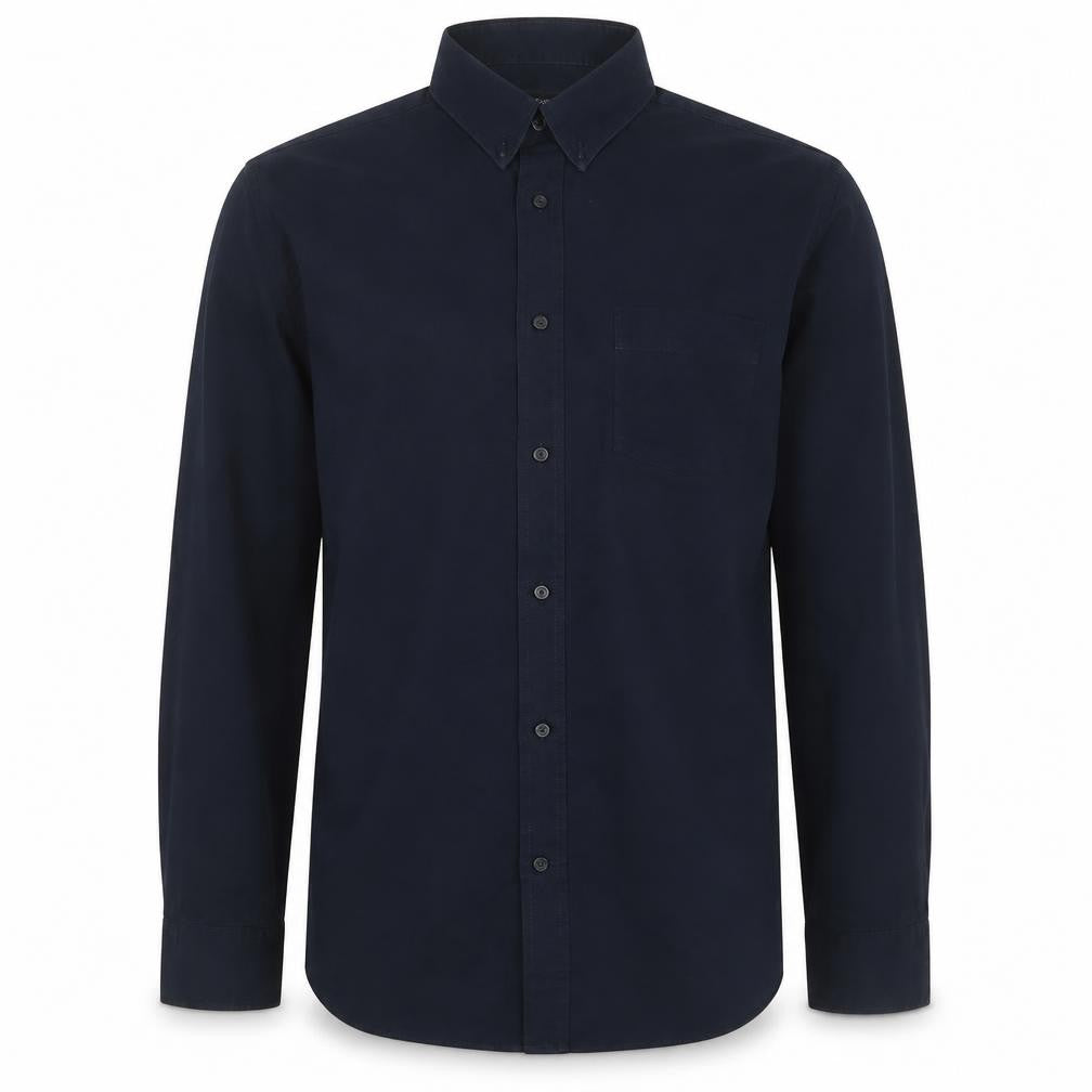 Mens UK Size 15 NEXT Blue  Button-Up Long Sleeve Casual Shirt