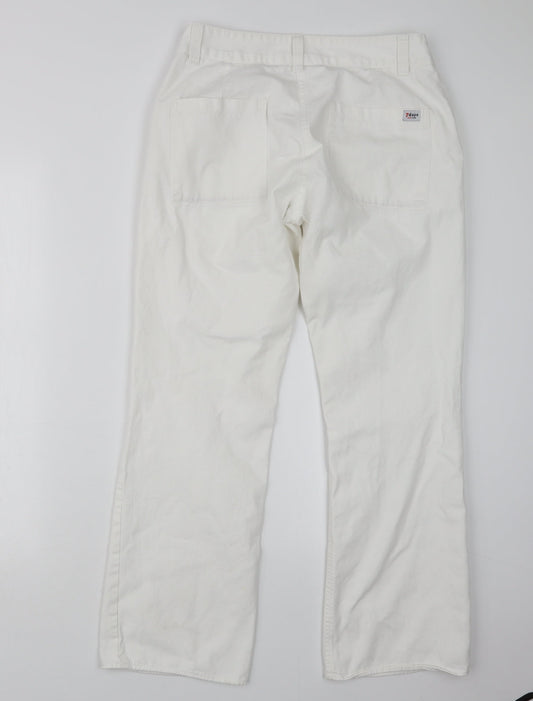 7 Days Womens White   Trousers  Size 12 L27.5 in
