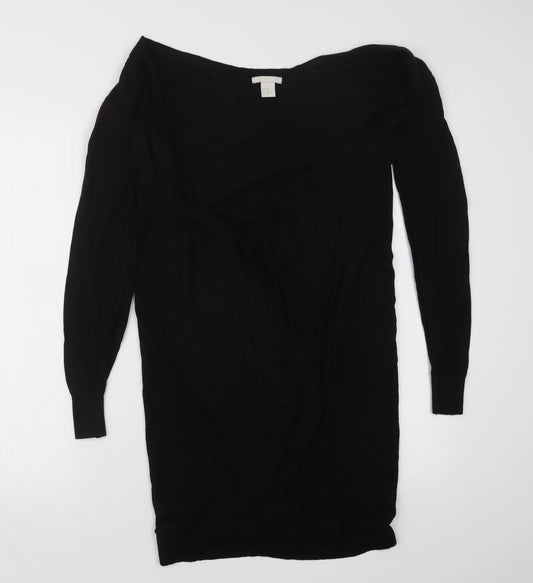 Womens UK Size XS H&M Black Cardigan Jumper