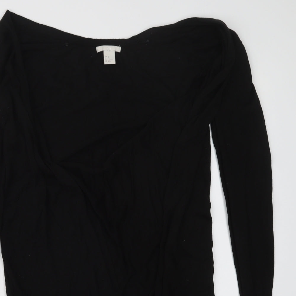 Womens UK Size XS H&M Black Cardigan Jumper